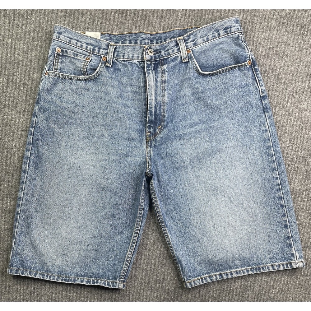 Levi's 569 Loose Straight Shorts Mens W38 Blue‎ Denim Medium Wash WaterLess